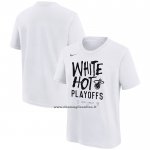 Maglia Manica Corta Miami Heat 2024 NBA Playoffs Mantra Bianco
