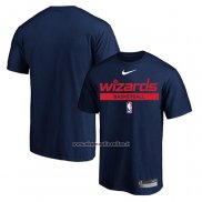 Maglia Manica Corta Washington Wizards Practice Performance 2022-23 Blu