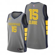 Maglia Memphis Grizzlies Brandon Clarke NO 15 Citta Grigio