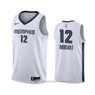 Maglia Memphis Grizzlies Ja Morant NO 12 Association 2019-20 Bianco