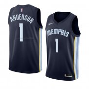 Maglia Memphis Grizzlies Kyle Anderson NO 1 Icon 2018 Blu