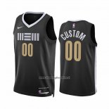 Maglia Memphis Grizzlies Personalizzate Citta 2023-24 Nero