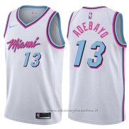 Maglia Miami Heat Bam Adebayo NO 13 Citta 2017-18 Bianco