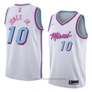 Maglia Miami Heat Derrick Jones Jr. NO 10 Citta 2018 Bianco