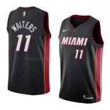 Maglia Miami Heat Dion Waiters NO 11 Icon 2018 Nero