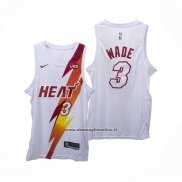 Maglia Miami Heat Dwyane Wade #3 Fashion Royalty Bianco