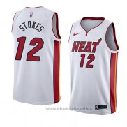 Maglia Miami Heat Jarnell Stokes NO 12 Association 2018 Bianco