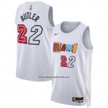 Maglia Miami Heat Jimmy Butler #22 Citta 2022-23 Bianco