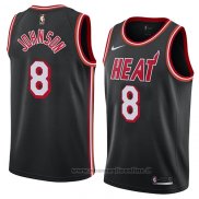 Maglia Miami Heat Tyler Johnson NO 8 Classic 2018 Nero