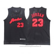 Maglia Michael Jordan NO 23 Nero Rosso