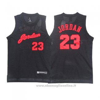 Maglia Michael Jordan NO 23 Nero Rosso