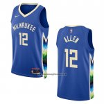 Maglia Milwaukee Bucks Grayson Allen #12 Citta 2022-23 Blu