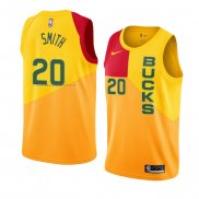 Maglia Milwaukee Bucks Jason Smith NO 20 Citta 2018-19 Giallo