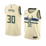 Maglia Milwaukee Bucks Jaylen Morris NO 30 Citta 2018 Crema