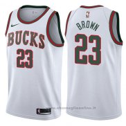 Maglia Milwaukee Bucks John Henson NO 23 Return To The Mecca Classic 2017-18 Bianco