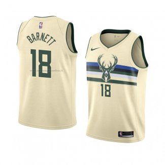 Maglia Milwaukee Bucks Jordan Barnett NO 18 Citta 2018 Crema