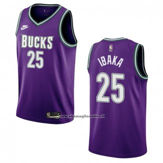 Maglia Milwaukee Bucks Serge Ibaka #25 Classic 2022-23 Viola