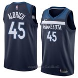 Maglia Minnesota Timberwolves Cole Aldrich NO 45 Icon 2018 Blu