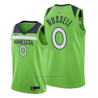 Maglia Minnesota Timberwolves D'angelo Russell NO 0 Statement 2019-20 Verde