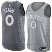 Maglia Minnesota Timberwolves Jeff Teague NO 0 Citta 2018 Grigio