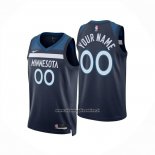 Maglia Minnesota Timberwolves Personalizzate Icon 2024-25 Blu