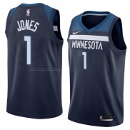 Maglia Minnesota Timberwolves Tyus Jones NO 1 Icon 2018 Blu
