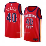 Maglia New Orleans Pelicans Cody Zeller #40 Statement 2023-24 Rosso