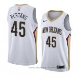 Maglia New Orleans Pelicans Dairis Bertans NO 45 Association 2018 Bianco