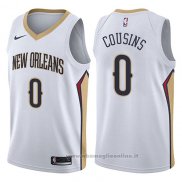 Maglia New Orleans Pelicans Demarcus Cousins NO 0 Association 2017-18 Bianco