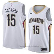 Maglia New Orleans Pelicans Frank Jackson NO 15 Association 2018 Bianco