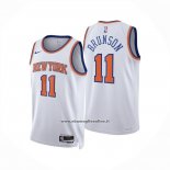 Maglia New York Knicks Jalen Brunson No 11 Association 2024-25 Bianco