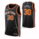 Maglia New York Knicks Julius Randl #30 Citta 2021-22 Nero