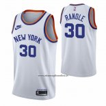 Maglia New York Knicks Julius Randle #30 75th Anniversary Bianco