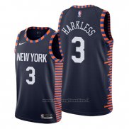 Maglia New York Knicks Maurice Harkless NO 3 Citta 2019-20 Blu