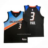 Maglia Oklahoma City Thunder Chris Paul #3 Citta 2020-21 Nero