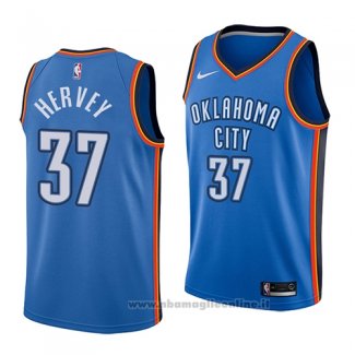 Maglia Oklahoma City Thunder Kevin Hervey NO 37 Icon 2018 Blu