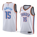 Maglia Oklahoma City Thunder Kyle Singler NO 15 Association 2018 Bianco