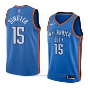 Maglia Oklahoma City Thunder Kyle Singler NO 15 Icon 2018 Blu