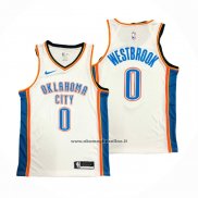 Maglia Oklahoma City Thunder Russell Westbrook #0 Association Bianco