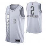 Maglia Oklahoma City Thunder Shai Gilgeous-Alexander #2 Citta 2021-22 Bianco