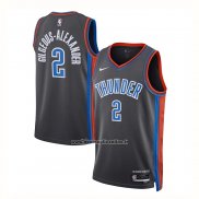 Maglia Oklahoma City Thunder Shai Gilgeous-Alexander #2 Citta 2022-23 Grigio