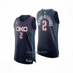 Maglia Oklahoma City Thunder Shai Gilgeous Alexander No 2 Citta Authentic 2025-26 Blu