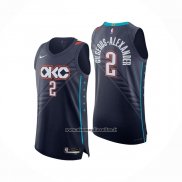 Maglia Oklahoma City Thunder Shai Gilgeous Alexander No 2 Citta Authentic 2025-26 Blu