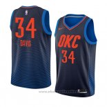 Maglia Oklahoma City Thunder Tyler Davis NO 34 Statement 2018 Blu