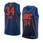 Maglia Oklahoma City Thunder Tyler Davis NO 34 Statement 2018 Blu