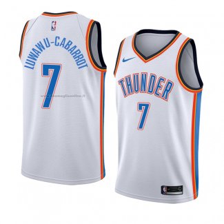 Maglia Oklahoma City Thunderr Timothe Luwawu-Cabarrot NO 7 Association 2018 Bianco