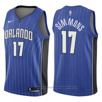 Maglia Orlando Magic Jonathon Simmons NO 17 Icon 2017-18 Blu