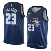 Maglia Orlando Magic Justin Jackson NO 23 Citta 2018 Blu