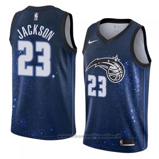 Maglia Orlando Magic Justin Jackson NO 23 Citta 2018 Blu