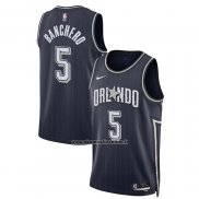 Maglia Orlando Magic Paolo Banchero #5 Citta 2023-24 Blu